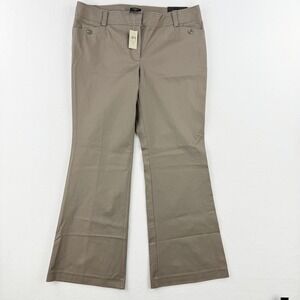 Ann Taylor Flare Chino Pants Size‎ 14 Light Brown Modern Fit NWT Womens